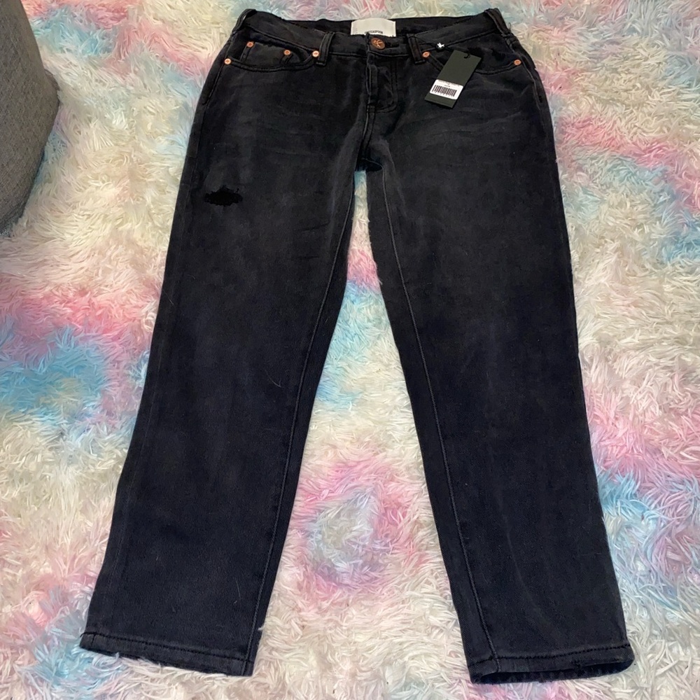 Black straight leg jean size 25 OneTeaspoon Awesome Baggies